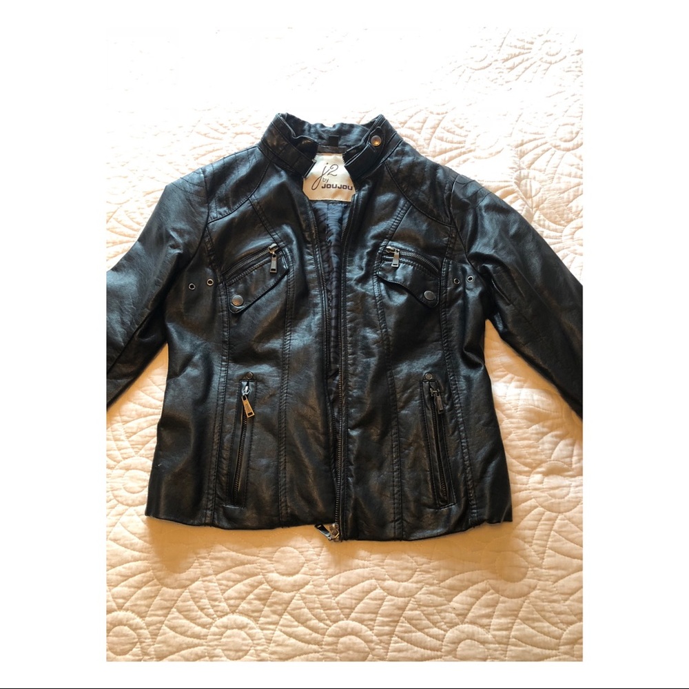 Black leather jacket